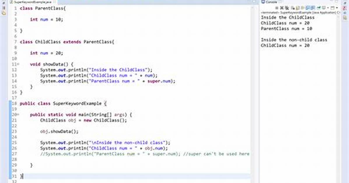 Super() in Java