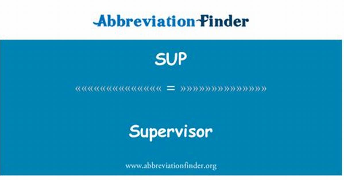 Supervisor Abbreviation