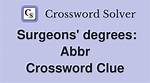 Surgeons' Degrees: Abbr.