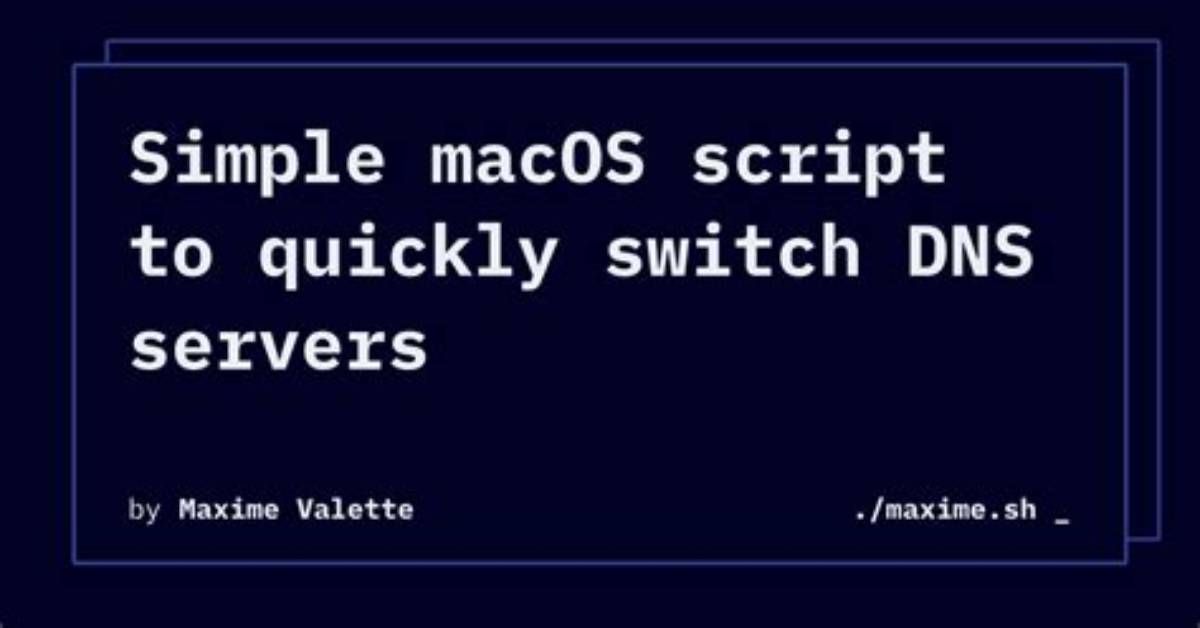 Switch Dns Quickly