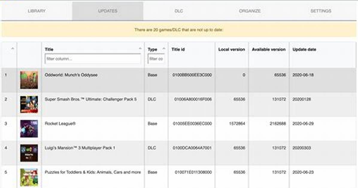 Switch Library Manager - Gamebrew