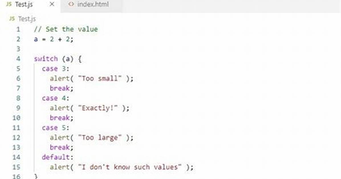 Switch Statement for Multiple Cases in Javascript