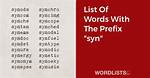 Syn Prefix