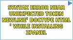 Syntax Error Near Unexpected Token `Newline' While Installing Predictionio
