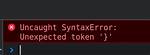 Syntax Error: Unexpected Token