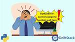 Syntaxerror: "Can't Assign to Function Call"