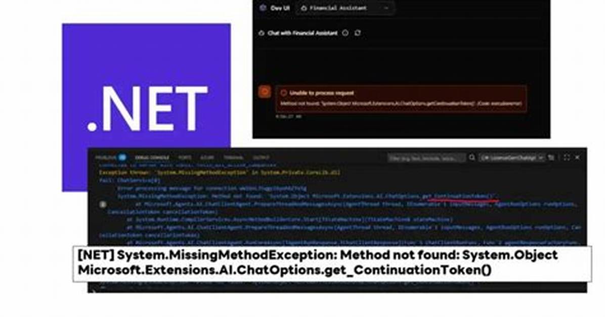 System. Missingmethodexception: Method Not Found?