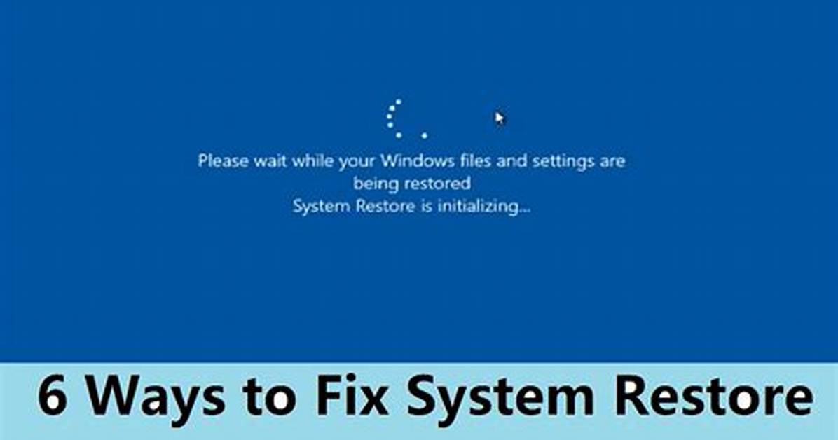 System Restore Is Initializing Windows 10 How Long?