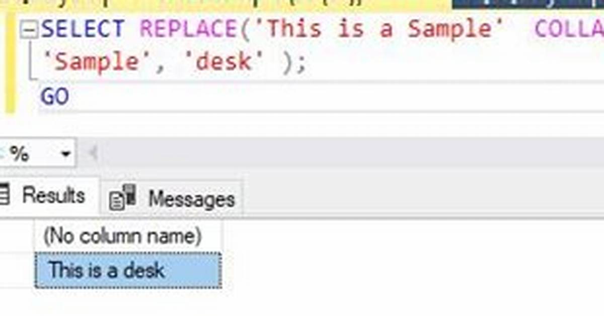 T-Sql String Replace in Update