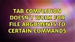 Tab Completion Doesn't Work for Commands