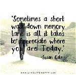 Take a Stroll Down Memory ___