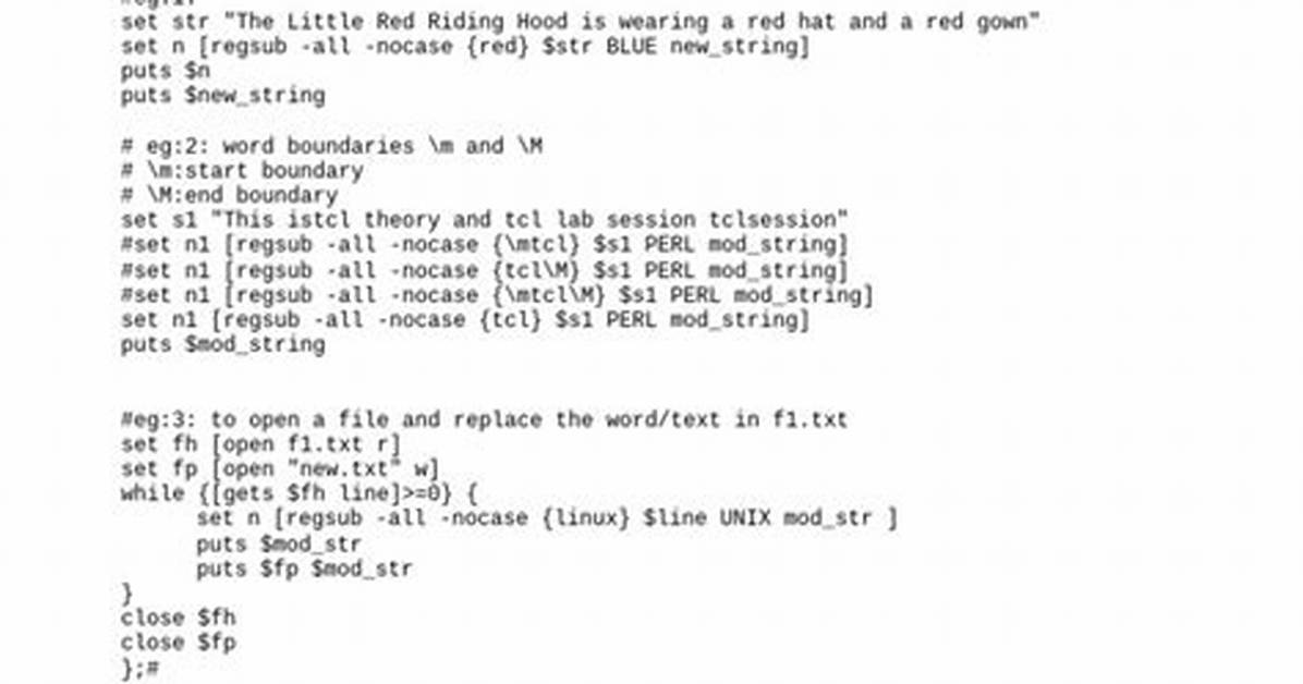 Tcl Regsub Pattern to Another Pattern