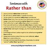 Teh Rather Than the for Example