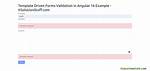 Template Driven Form Validation on Text Area