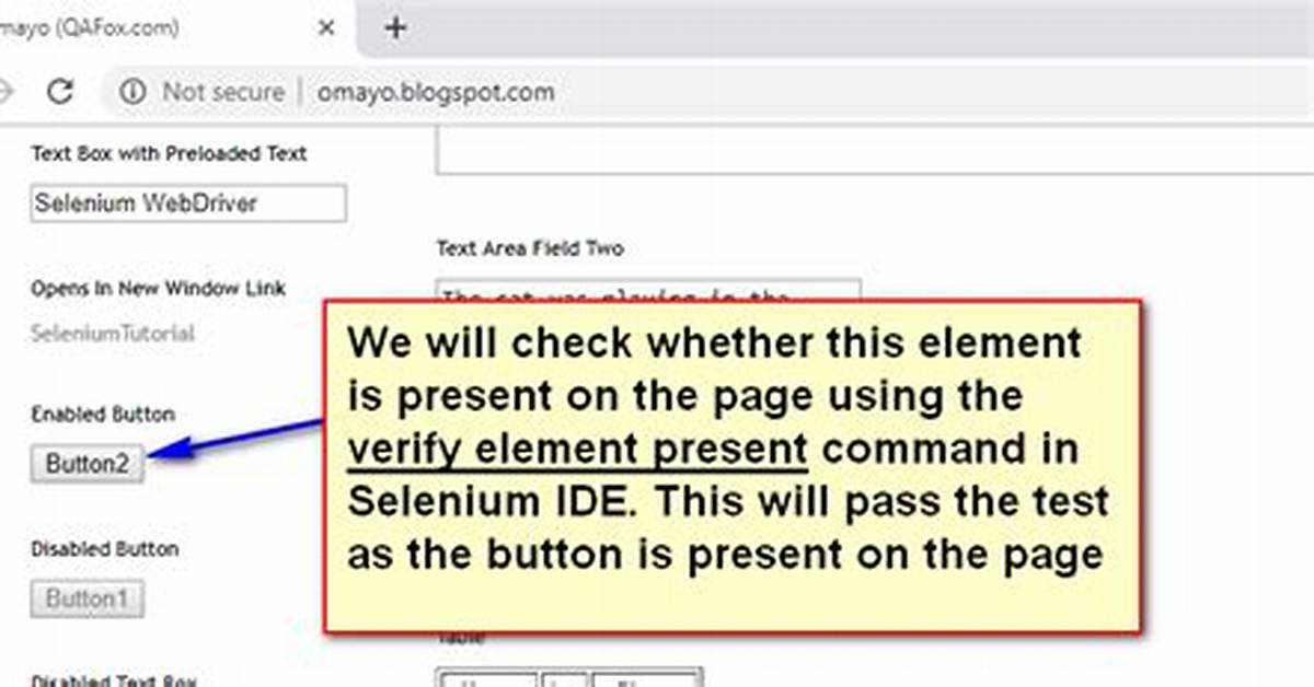 Test If Element Is Present Using Selenium Webdriver?