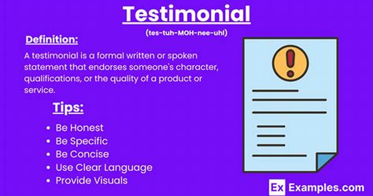 Testimonial Meaning