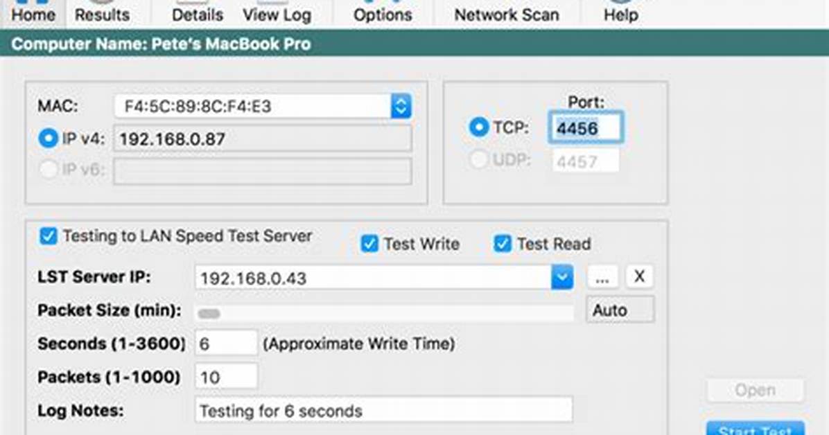 Testing Lan Network Speed