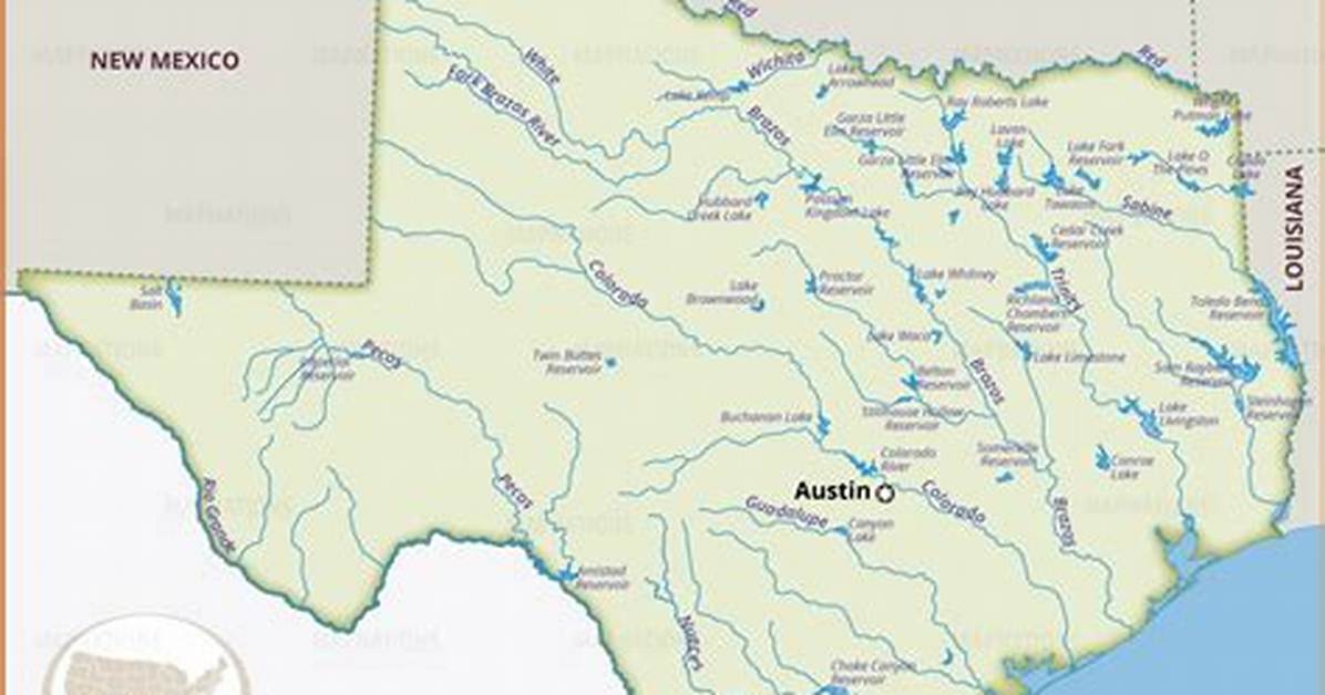 Texas River Map