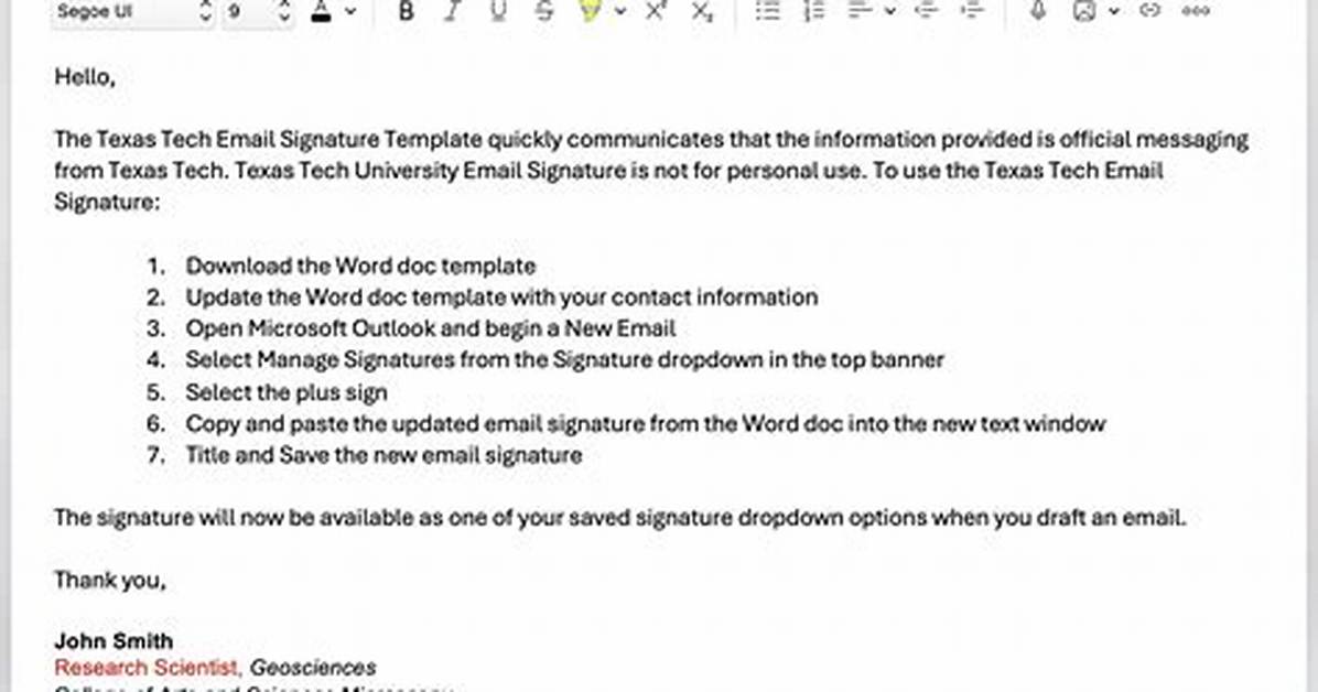 Texas Tech Email