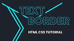 Text Border Using Css (Border Around Text)