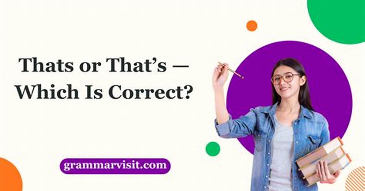 That's Correct!