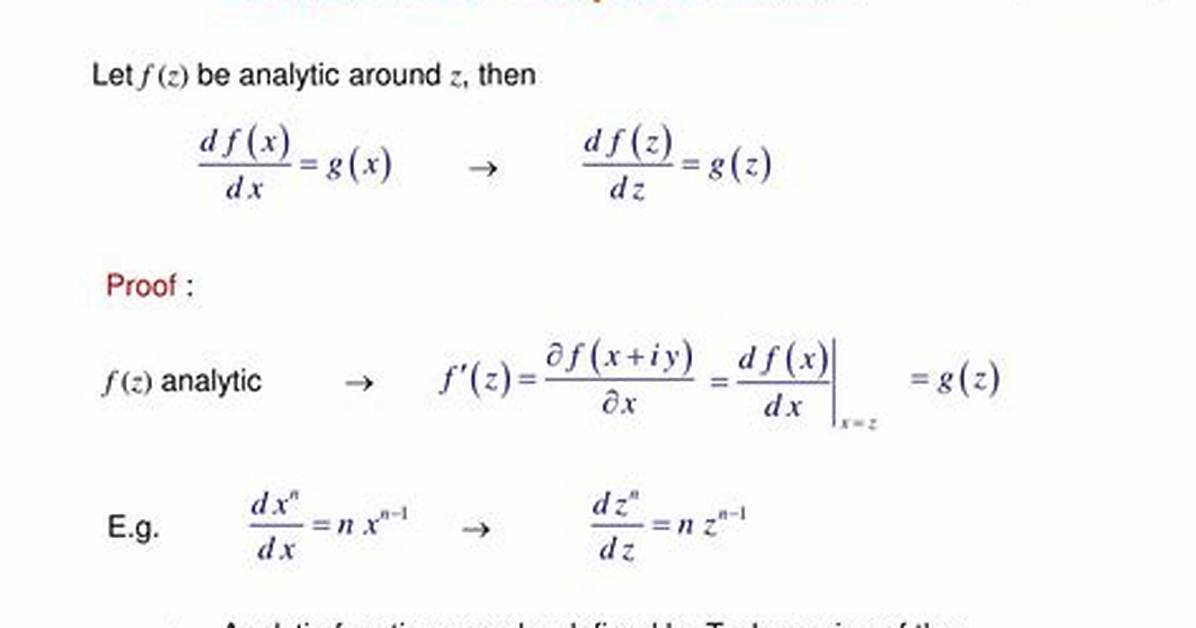 The Analytic Function at Infinity