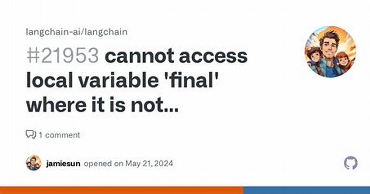 The Final Local Variable Cannot Be Assigned