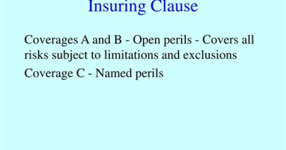 The Insuring Clause