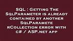 The Sqlparameter Is Already Contained by Another Sqlparametercollection - Does Using() {} Cheat?