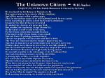 The Unknown Citizen