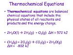 Thermochemical Equation