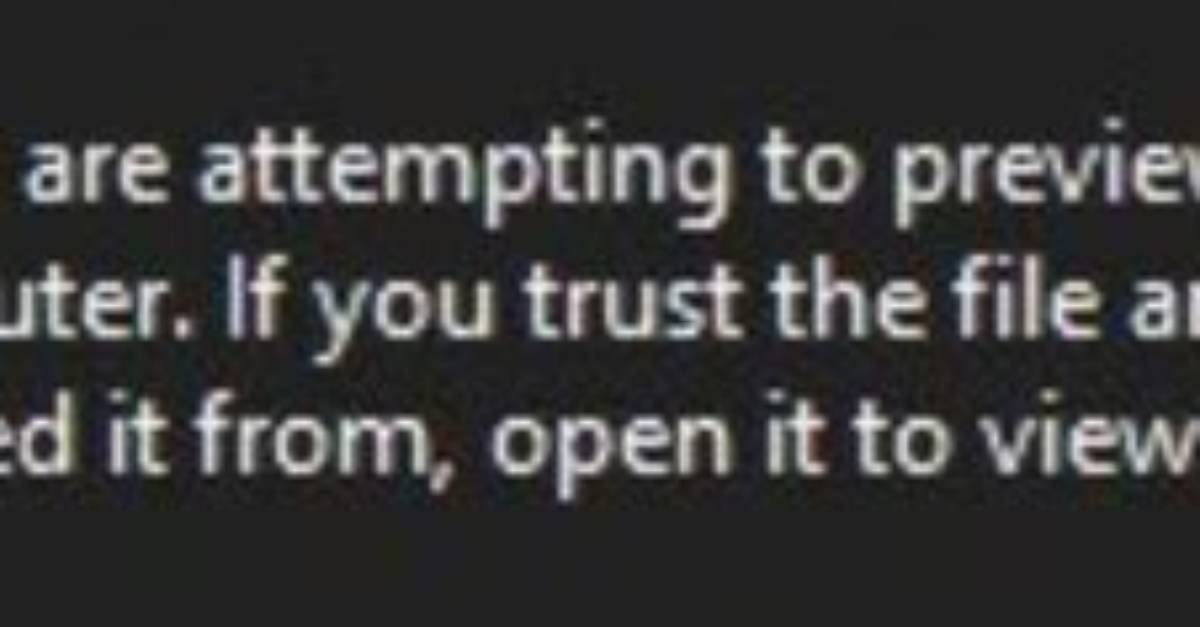This File Could Harm Your Computer