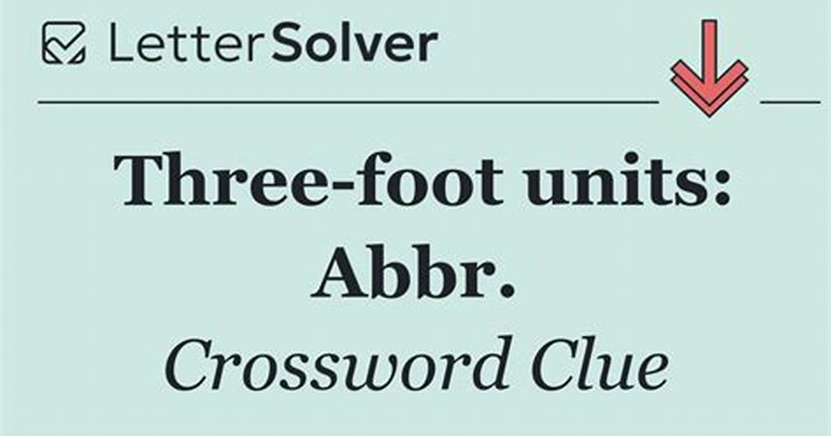 Three-Foot Units
