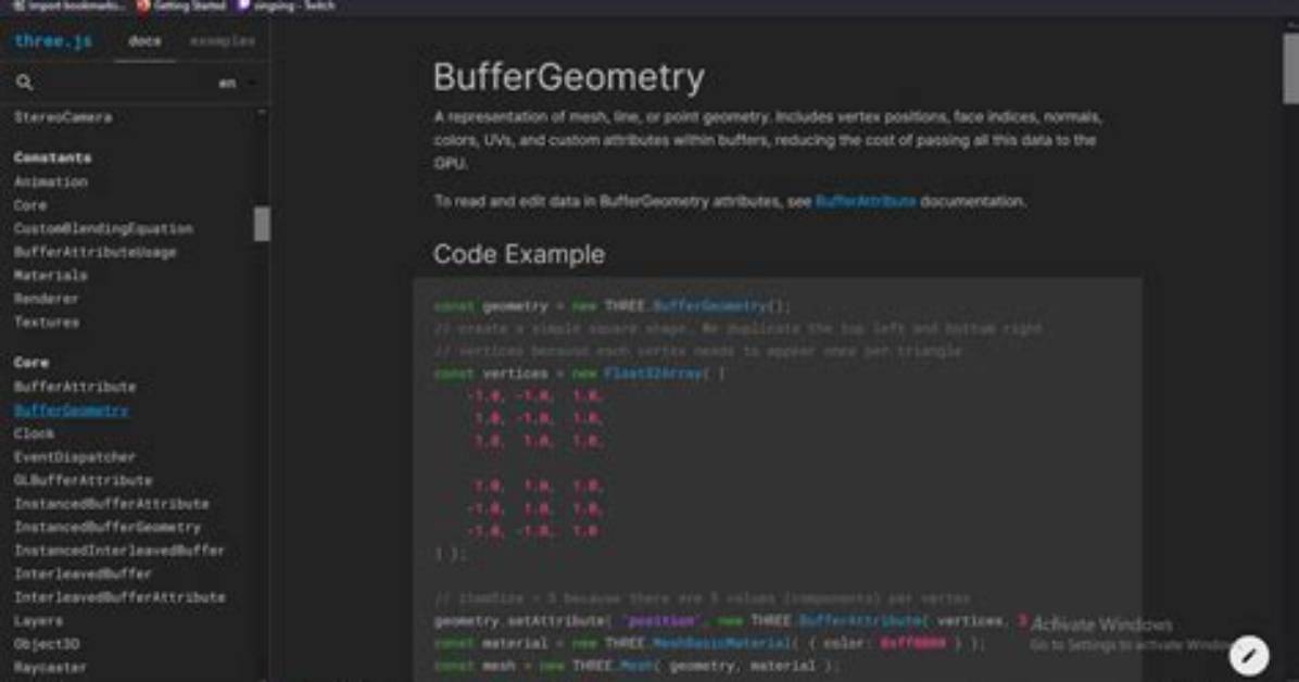 Three Js Buffergeometry for Spheres