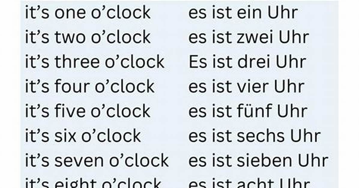 Time in German