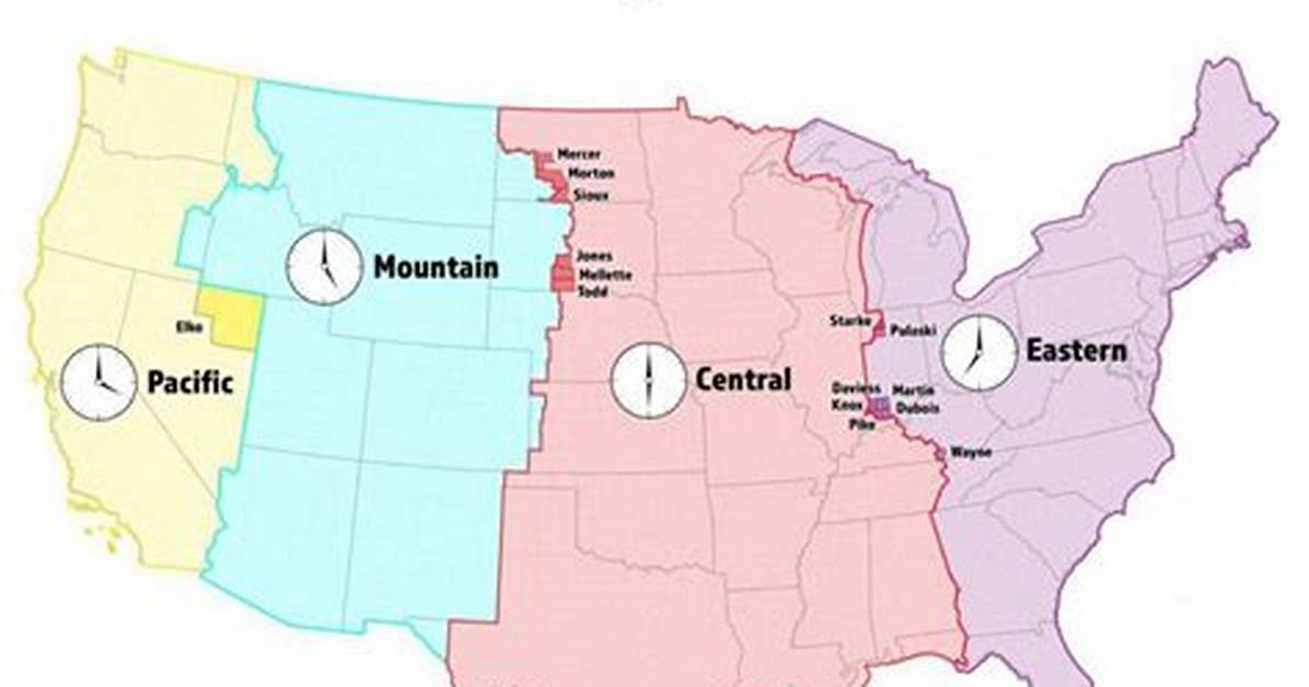 Time Zone Changes Map