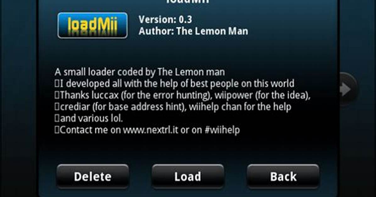 Tinyload Wii - Gamebrew