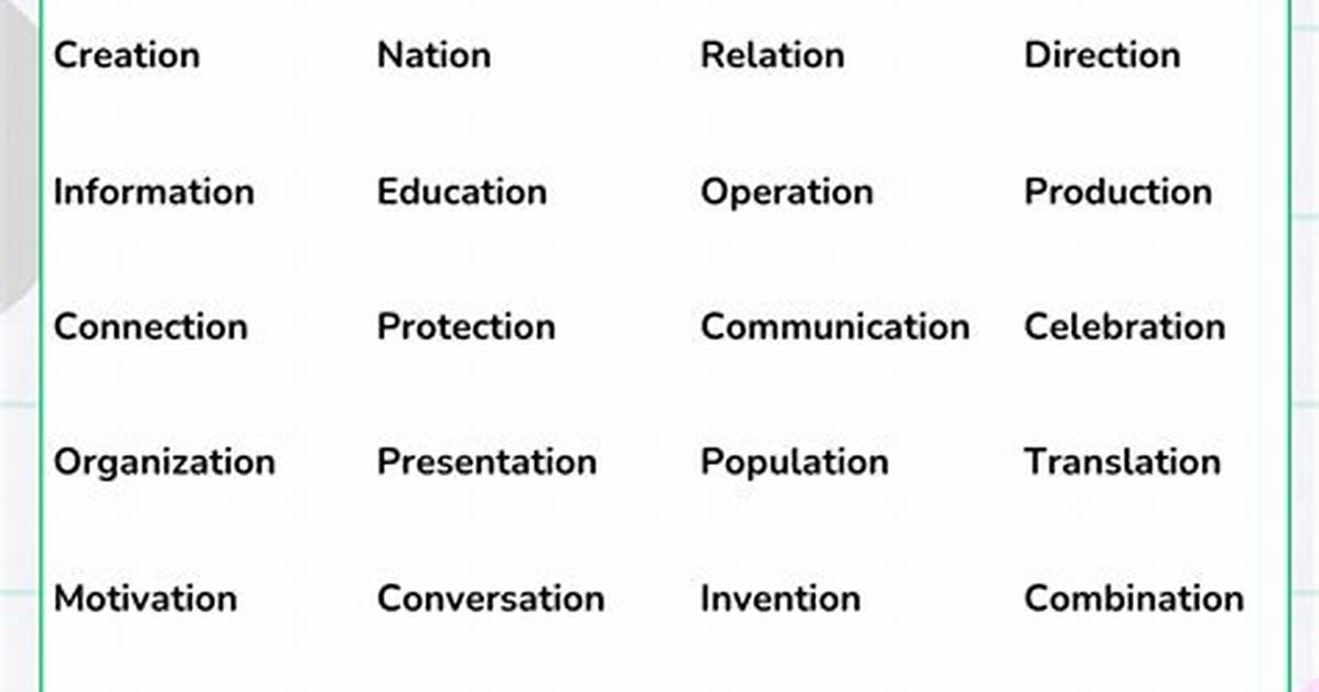 Tion Words