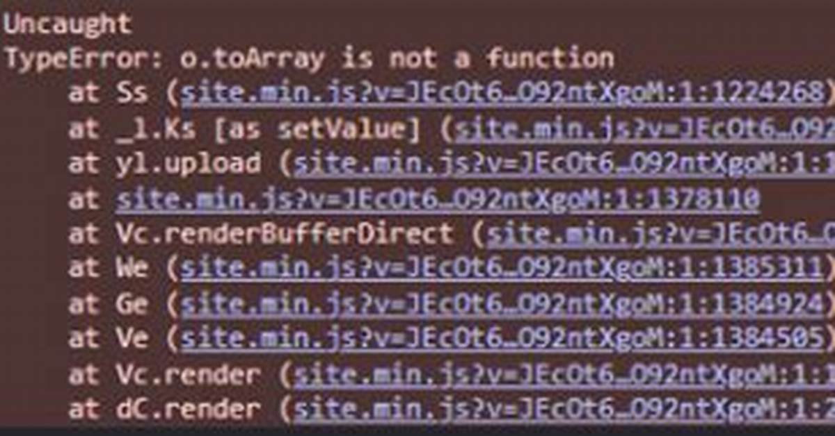 . toArray(); Is Not a Function