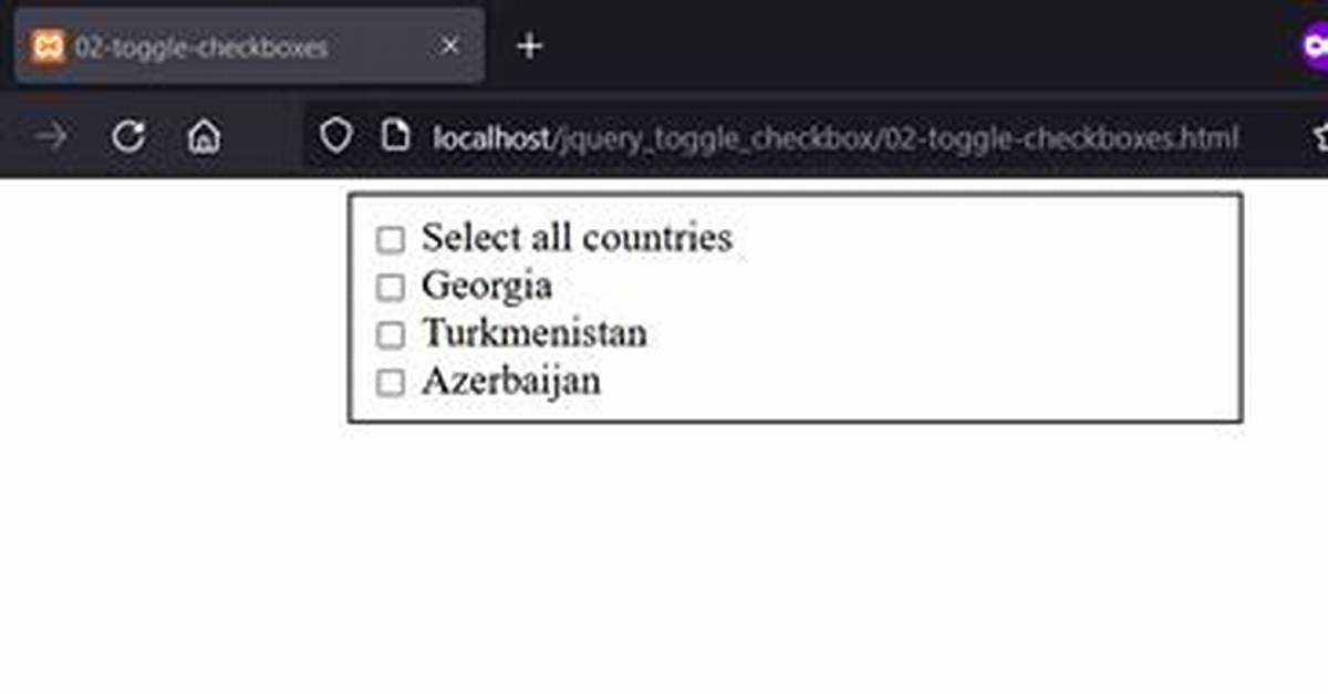 Toggle Checkboxes on/Off