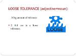 Tolerance Adjective