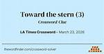 Towards the Stern Crossword Clue Puzzle Answer with 3 Letters