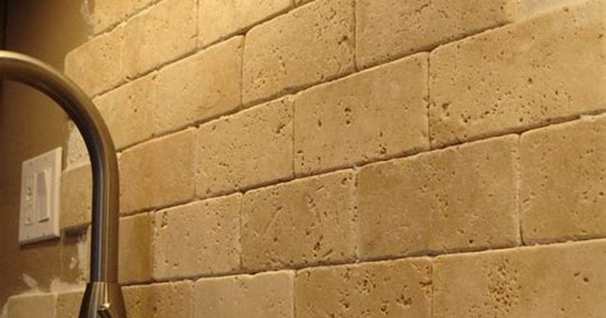 Travertine Backsplash