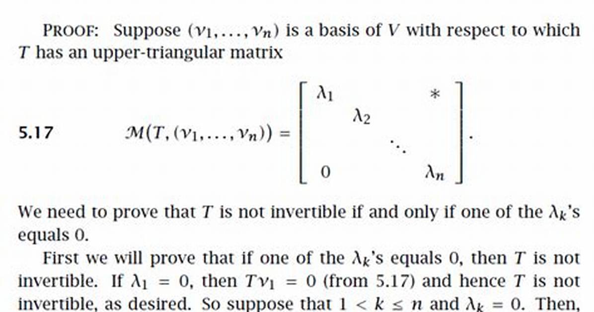 Triangular Matrices Proof