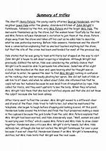 Trifles Summary