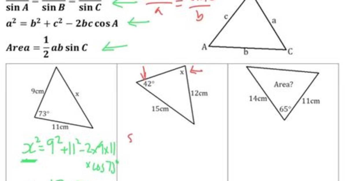 Trigonometry in Triangles Without Right-Angles