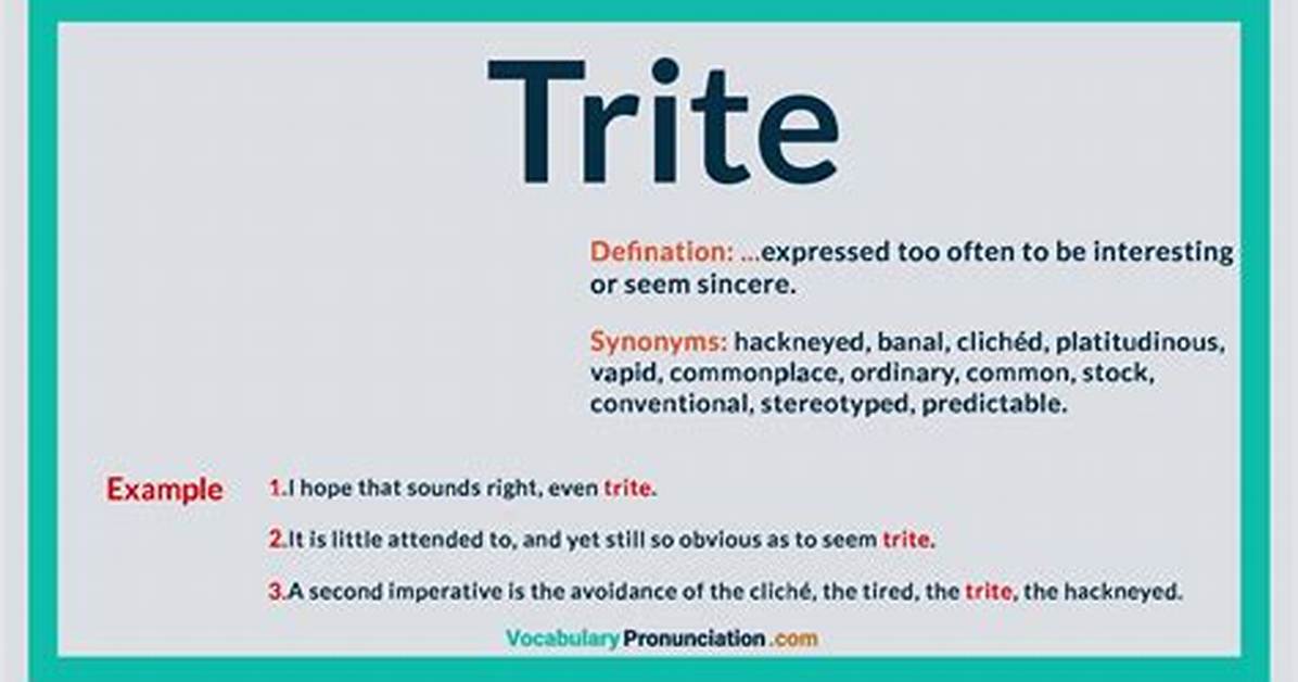 Trite Synonym