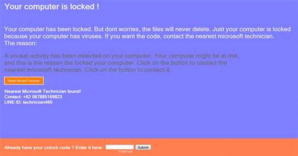 Trojan. Screenlocker