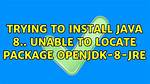 Trying to Install Java 8. . Unable to Locate Package Openjdk-8-Jre
