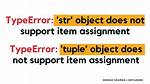 'Tuple' Object Does Not Support Item Assignment